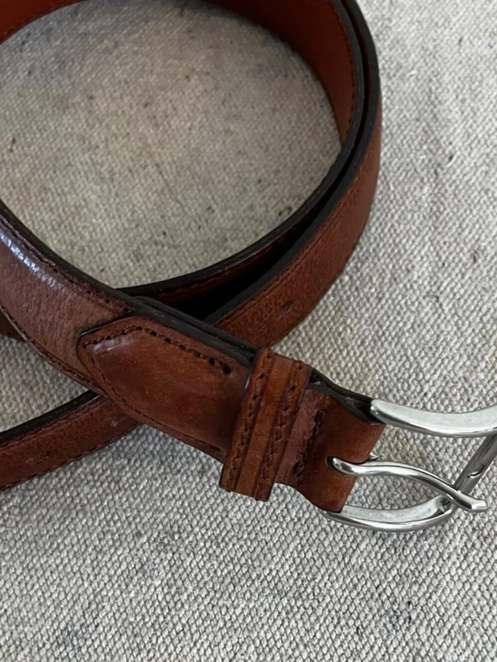 Polo Ralph Lauren Men's Brown Classic Full-Grain Leather Belt Sz 38